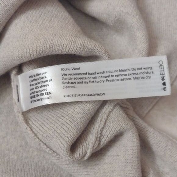 Eileen Fisher Wool Sleeveless Tunic light grey size XS - Picture 9 of 10